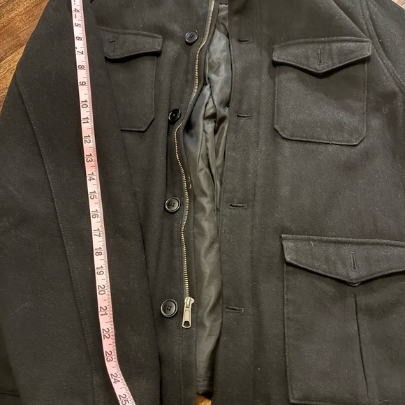 Old Navy Black Wool Military Field Jacket - Picture 2 of 5